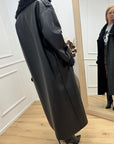 Cappotto montone Beverly lungo nero - Aniye By