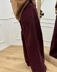 Jeans Giusy boyfriend bordeaux - Tensione In