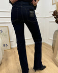 Jeans Beatrice blu scuro cuciture camel - Staff Gallery