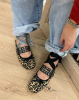 Ballerine in denim con rotture