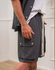 Set coordinato piombo camicia e bermuda cargo - Nut