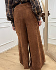 Pantaloni palazzo bruciato in velluto millerighe - HaveOne