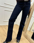 Jeans Beatrice blu scuro cuciture camel - Staff Gallery