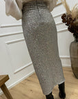 Gonna Milan in paiellettes silver - Silence Limited