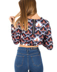 Top corto con stelle