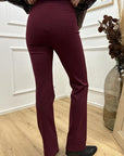 Pantaloni bordeaux slim fit in jersey - HaveOne