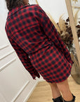 Vestito camicia check rosso - Crispy