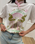 T shirt bianca stampa "Spirit California"