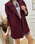 Cappotto sangria doppiopetto corto - HaveOne