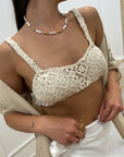 Top bralette crochet burro