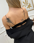 Bralette nera in tulle e velluto - HaveOne