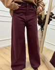 Jeans Giusy boyfriend bordeaux - Tensione In