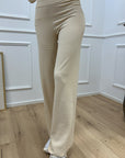 Pantaloni morbidi crema in viscosa - Kontatto
