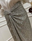 Gonna Milan in paiellettes silver - Silence Limited