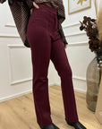 Pantaloni bordeaux slim fit in jersey - HaveOne