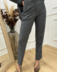 Pantaloni basic grigi a sigaretta - HaveOne