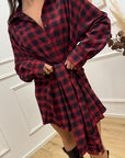 Vestito camicia check rosso - Crispy