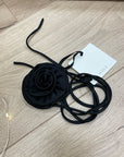 Collana choker nero in raso