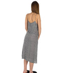 Vestito midi a scacchi bianco e nero