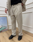 Pantaloni beige chiaro con doppia pinces - Imperial