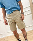 Bermuda con coulisse in misto lino