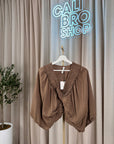 Top "Capri" biscotto in misto lino