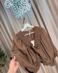 Top "Capri" biscotto in misto lino