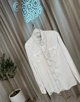 Camicia off white west velluto