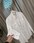 Camicia off white west velluto