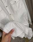 Camicia off white west velluto