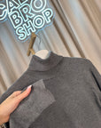 Maglia basica fumo dolcevita