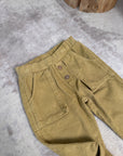 Pantaloni pistacchio in bombasina con tasche