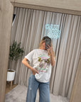 T shirt bianca stampa "Spirit California"
