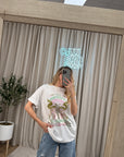 T shirt bianca stampa "Spirit California"