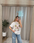 T shirt bianca stampa "Spirit California"