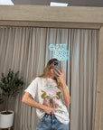 T shirt bianca stampa "Spirit California"