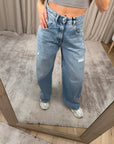 Jeans "Poppy" lavaggio medio con rotture
