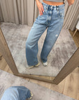 Jeans "Poppy" lavaggio medio con rotture