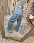 Jeans "Poppy" lavaggio medio con rotture