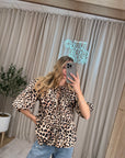 Blusa maku con laccetti e manica balloon