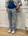 Jeans regular lavaggio chiaro straight '90s