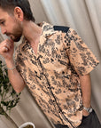 Camicia salmone fantasia pitonata