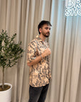 Camicia salmone fantasia pitonata