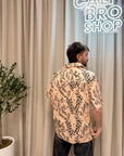 Camicia salmone fantasia pitonata