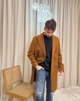 Cappotto moro in panno doppiopetto