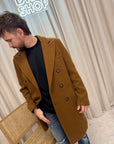 Cappotto moro in panno doppiopetto