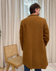 Cappotto moro in panno doppiopetto