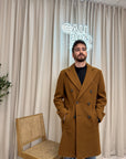 Cappotto moro in panno doppiopetto