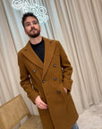 Cappotto moro in panno doppiopetto