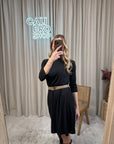 Vestito corto nero in modal
